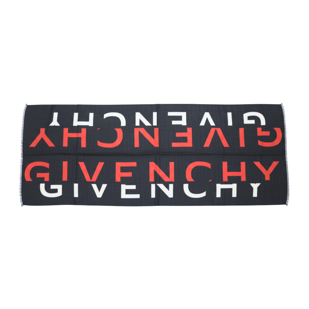 Givenchy scarf featuring bold logo lettering available at Lestyle Boutique Melbourne