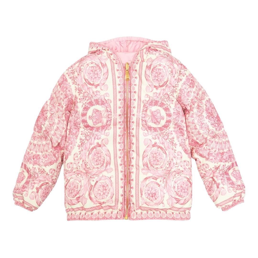 VERSACE KIDS HOODED JACKET featuring Barocco-print available at Lestyle Boutique Melbourne