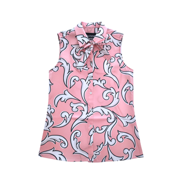 MOSCHINO SHIRT featuring pink paisley print with bow at neckline available at Lestyle Boutique Melbourne