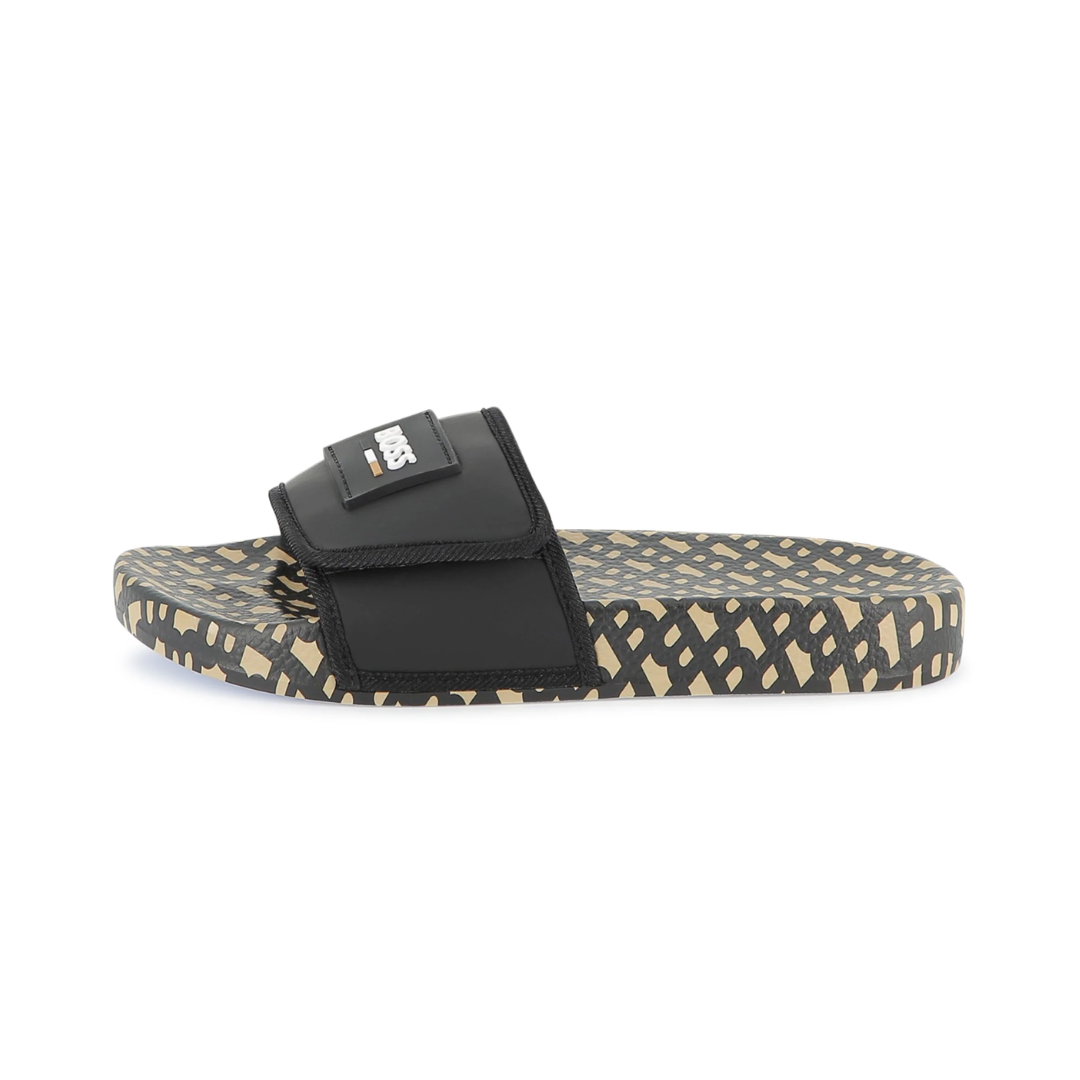 BOSS KIDS SLIDES featuring logo strap available at Lestyle Boutique Melbourne