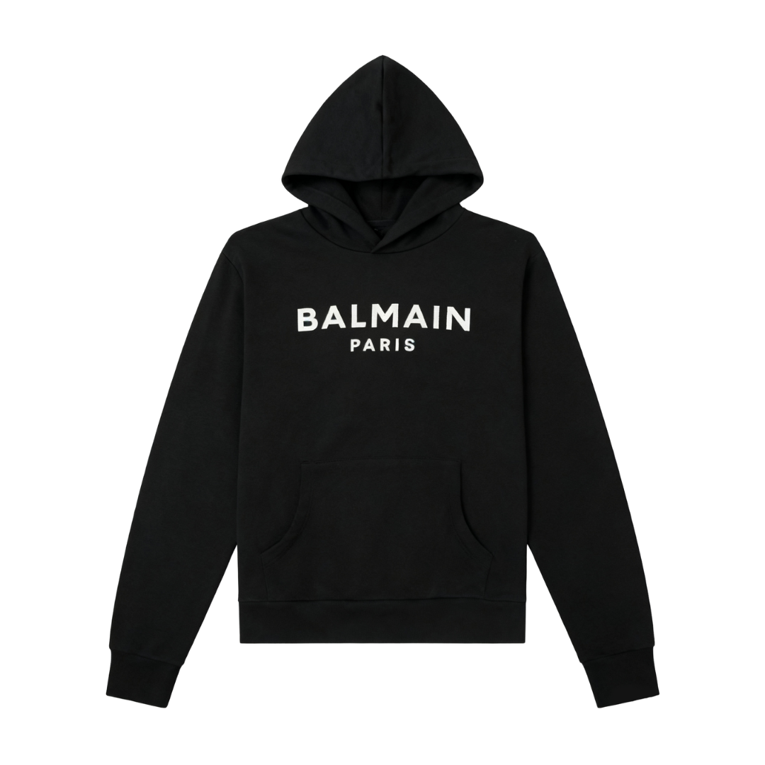 BALMAIN HOODIE featuring logo lettering available at Lestyle Boutique Melbourne