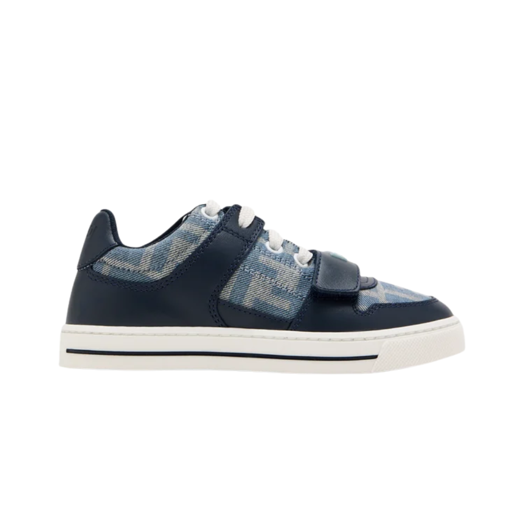 Fendi kids sneakers featuring double Velcro straps and faux laces available at Lestyle Boutique Melbourne