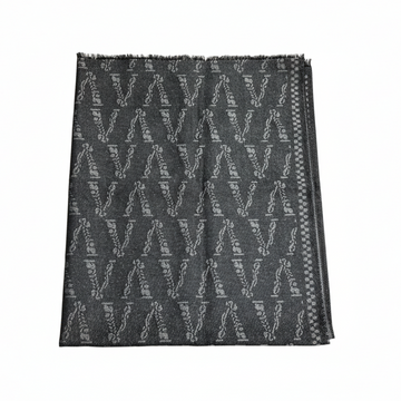 Versace Scarf featuring bold logo print pattern available at Lestyle Boutique Melbourne