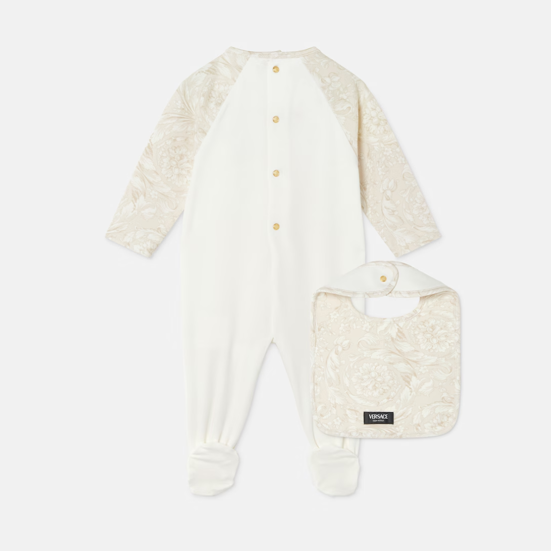 VERSACE SLEEPSUIT featuring Barocco print and Classical Hall Logo graphics available at Lestyle Boutique Melbourne