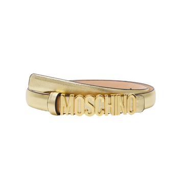 MOSCHINO belt featuring oversized logo buckle available at Lestyle Boutique Melbourne