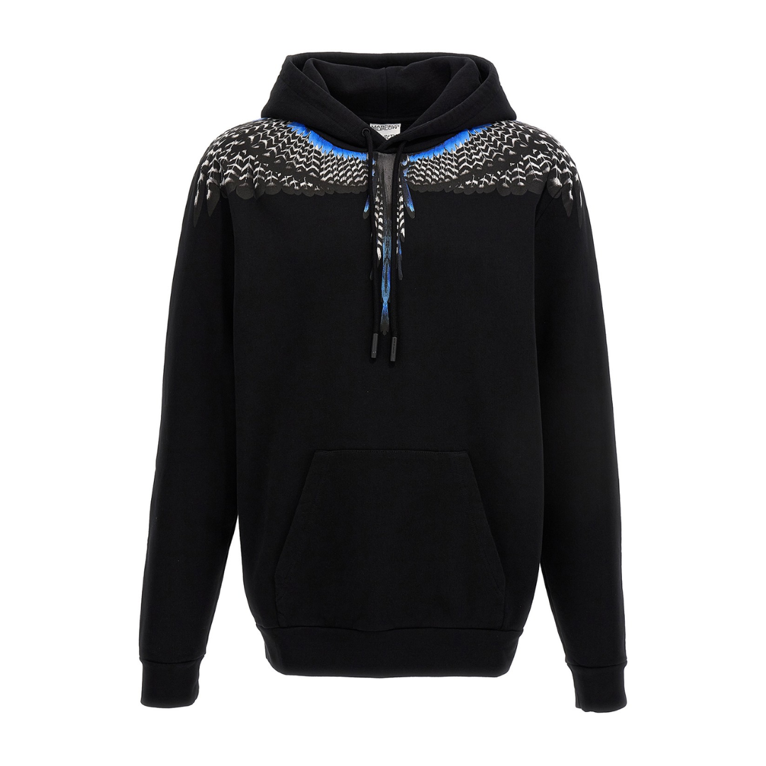 MARCELO BURLON Sweatshirt featuring winged graphic across shoulders available at Lestyle Boutique Melbourne