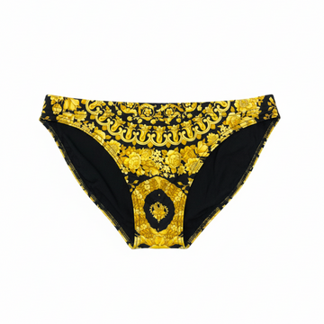 Versace swim brief featuring gold baroque print available at Lestyle Boutique Melbourne