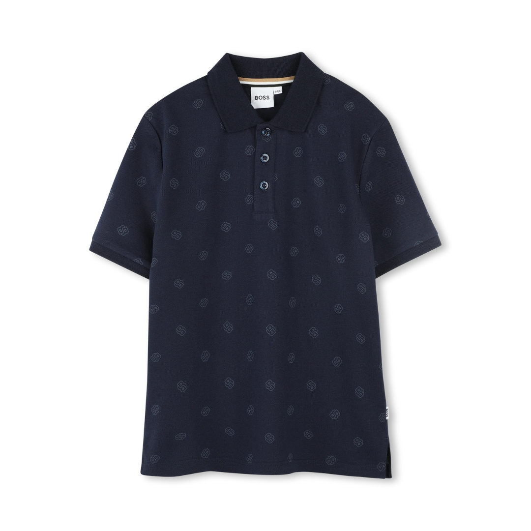 BOSS KIDS SHORT SLEEVE POLO featuring printed design available at Lestyle Boutique Melbourne