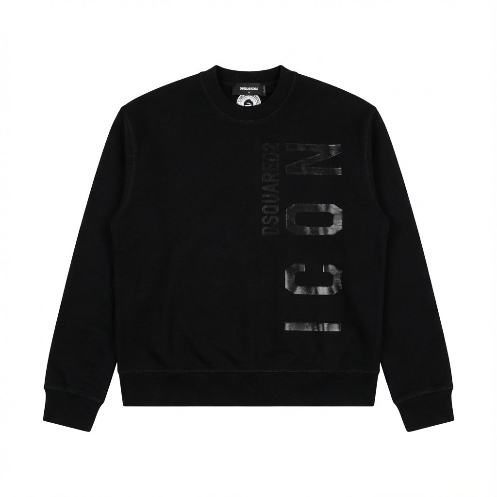 Dsquared2 sweatshirt featuring bold vertical logo available at Lestyle Boutique Melbourne