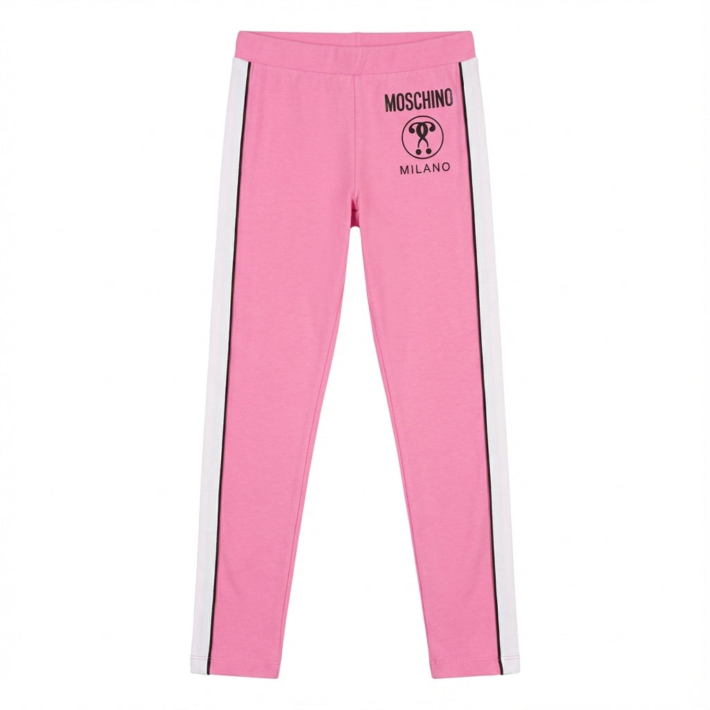 MOSCHINO KIDS LEGGINGS featuring logo print available at Lestyle Boutique Melbourne