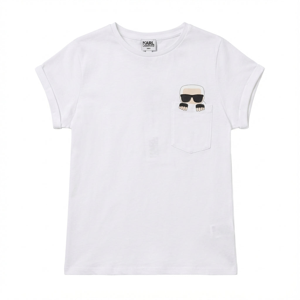 Karl Lagerfeld T-shirt featuring pocket sunglasses graphic available at Lestyle Boutique Melbourne