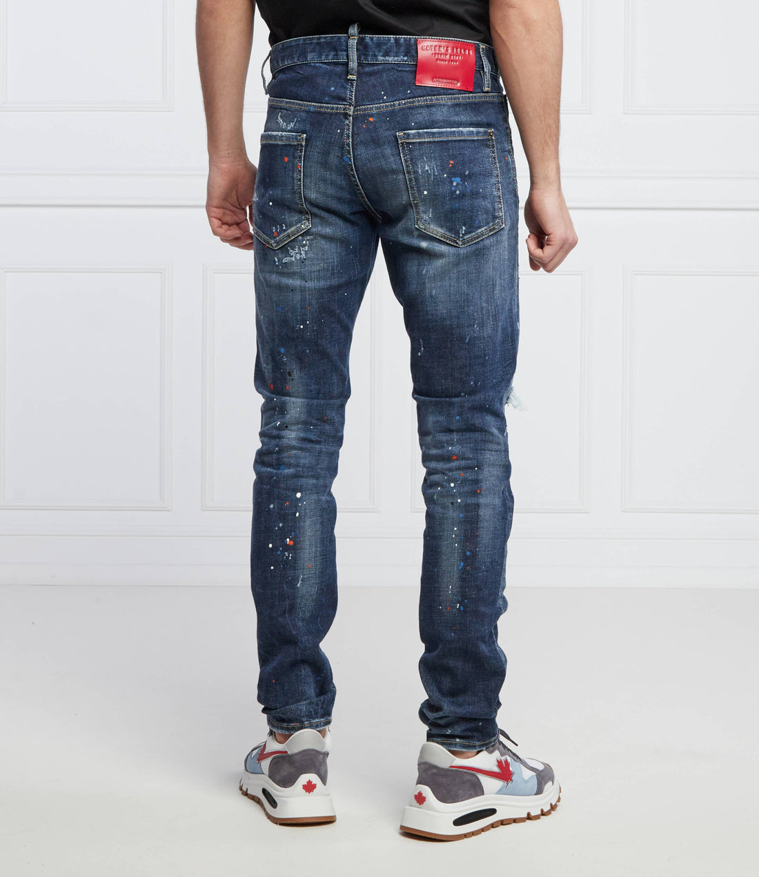 Dsquared jeans featuring paint splatter detailing available at Lestyle Boutique Melbourne