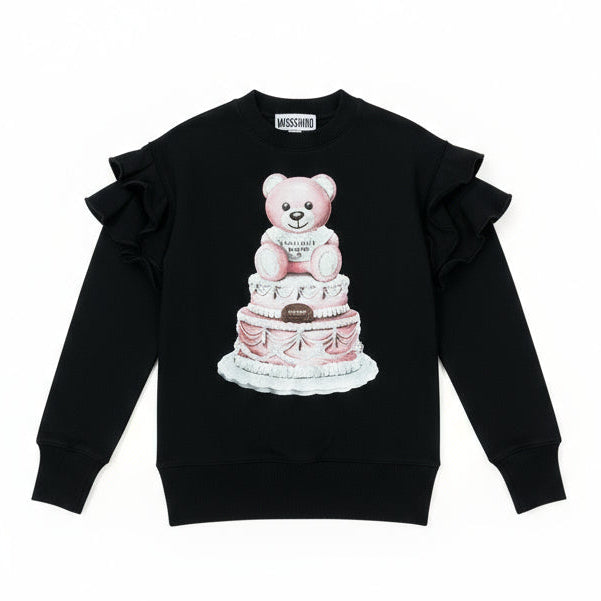 MOSCHINO SWEATSHIRT featuring teddy bear cake graphic available at Lestyle Boutique Melbourne