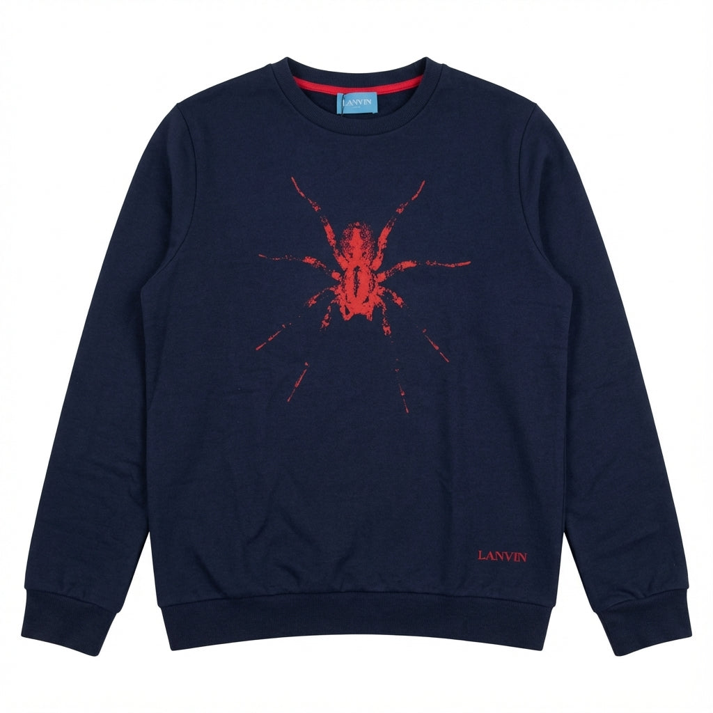 LANVIN sweatshirt featuring red spider graphic available at Lestyle Boutique Melbourne