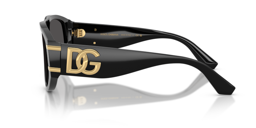 Dolce & Gabbana pilot sunglasses with a polished acetate frame and dark grey lenses, available at Lestyle Boutique Melbourne