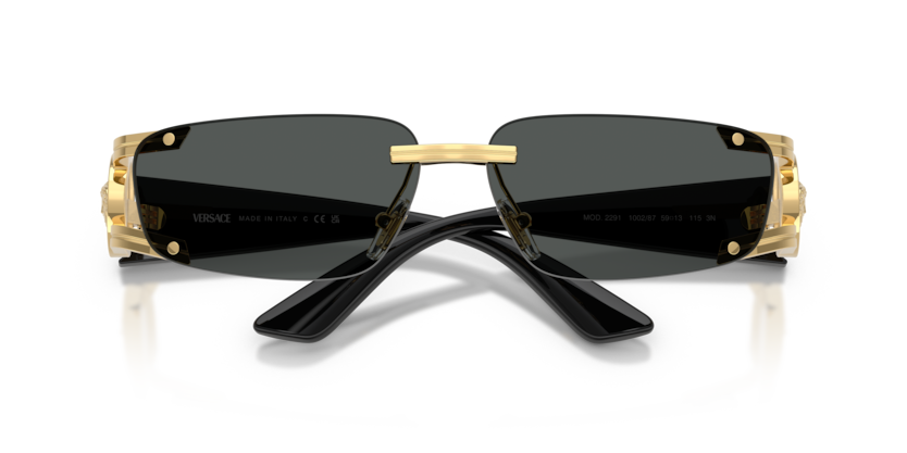 Versace rimless sunglasses with gold bridge design available at Lestyle Boutique Melbourne