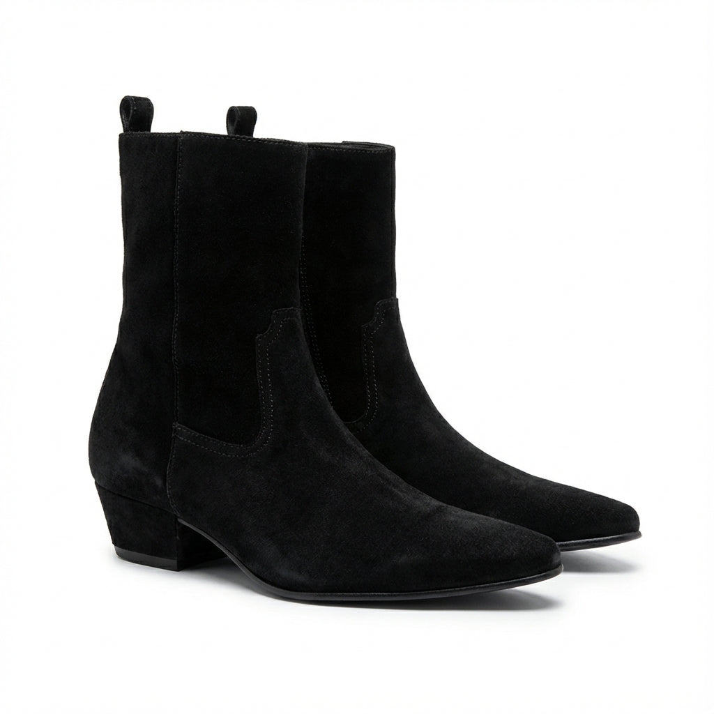 Roberto Cavalli boots featuring suede finish available at Lestyle Boutique Melbourne