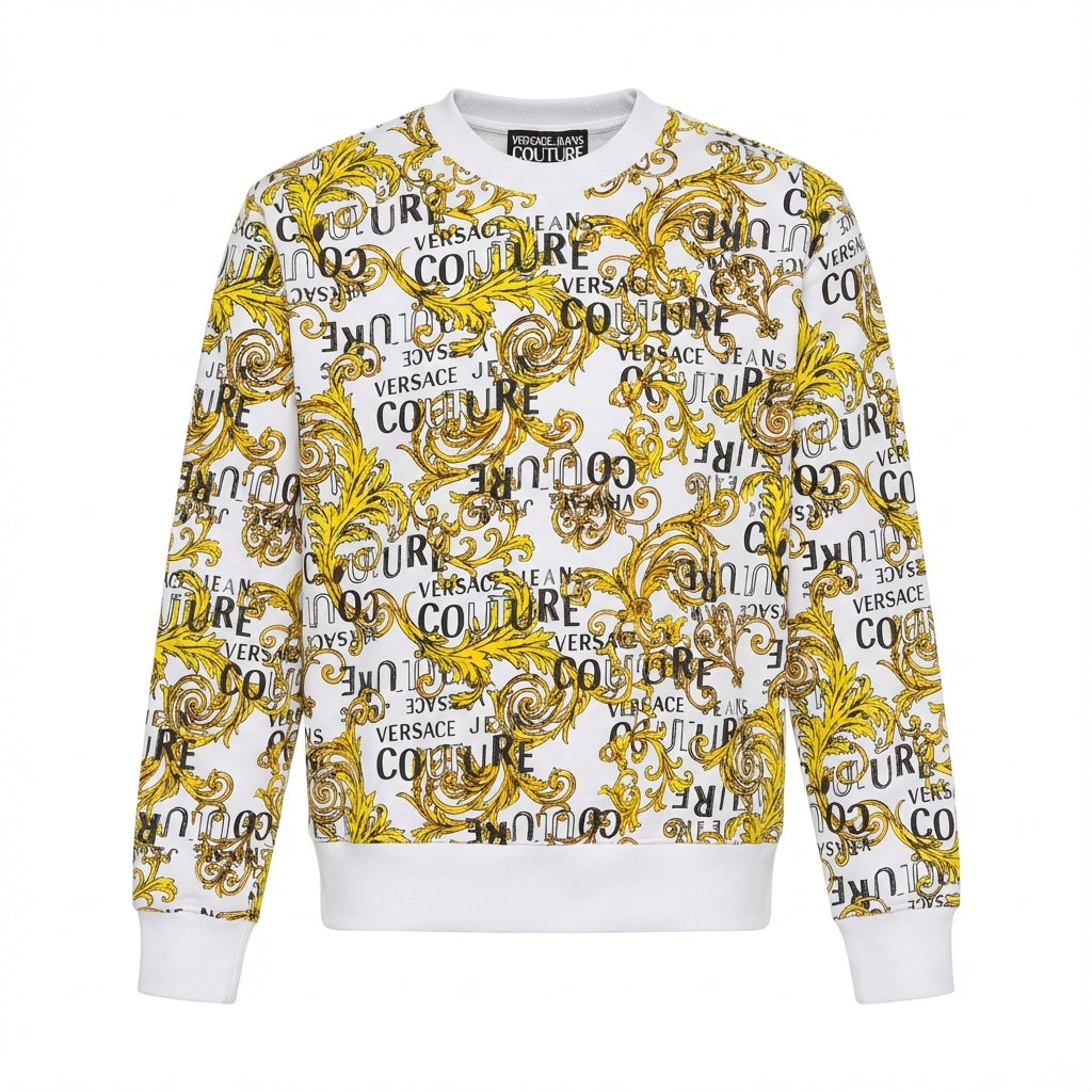 Versace Jeans Couture sweatshirt featuring all-over logo print available at Lestyle Boutique Melbourne