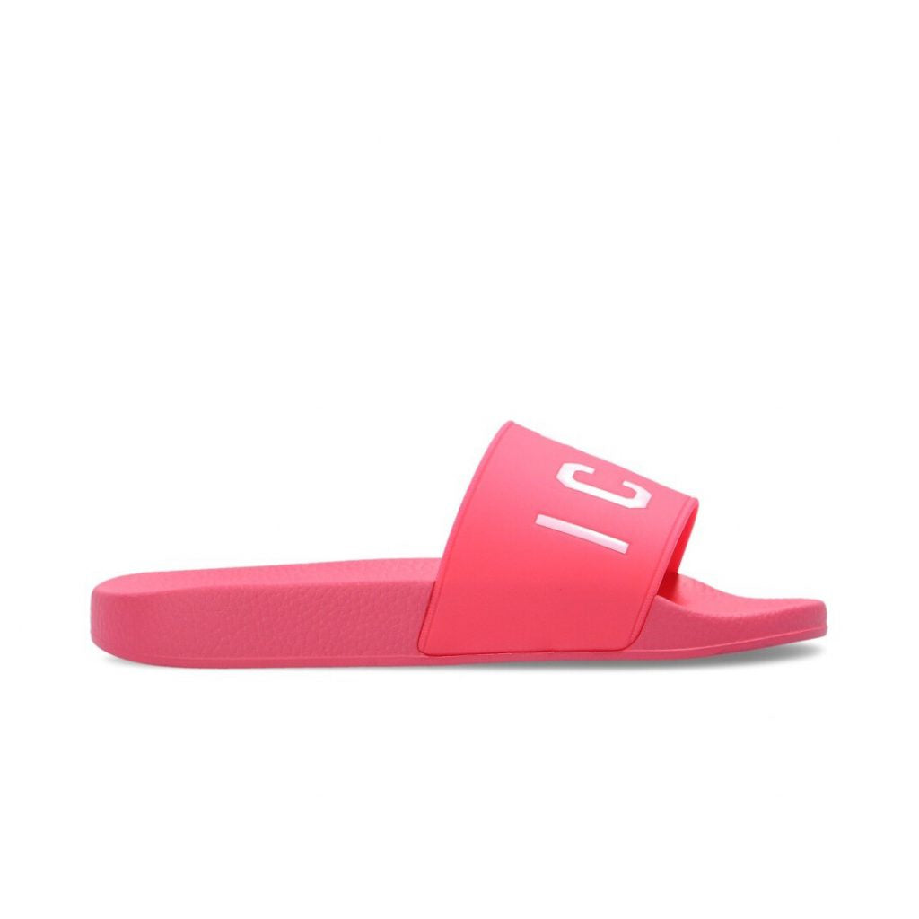 DSQUARED2 slides in pink with white logo available at Lestyle Boutique Melbourne