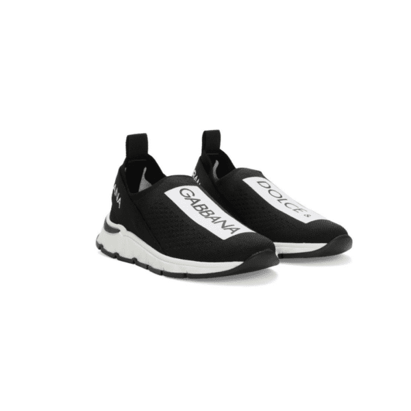 Dolce & Gabbana Kids Sneakers with jacquard logo and slip-on style, available at Lestyle Boutique Melbourne