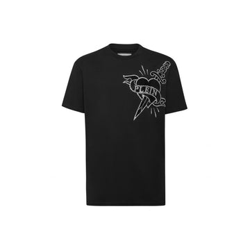 PHILIPP PLEIN GRAPHIC-PRINT T-SHIRT featuring crystal embellishment available at Lestyle Boutique Melbourne