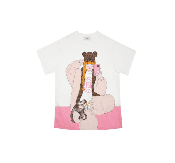 Fendi kids t-shirt featuring a manga-style print, available at Lestyle Boutique Melbourne