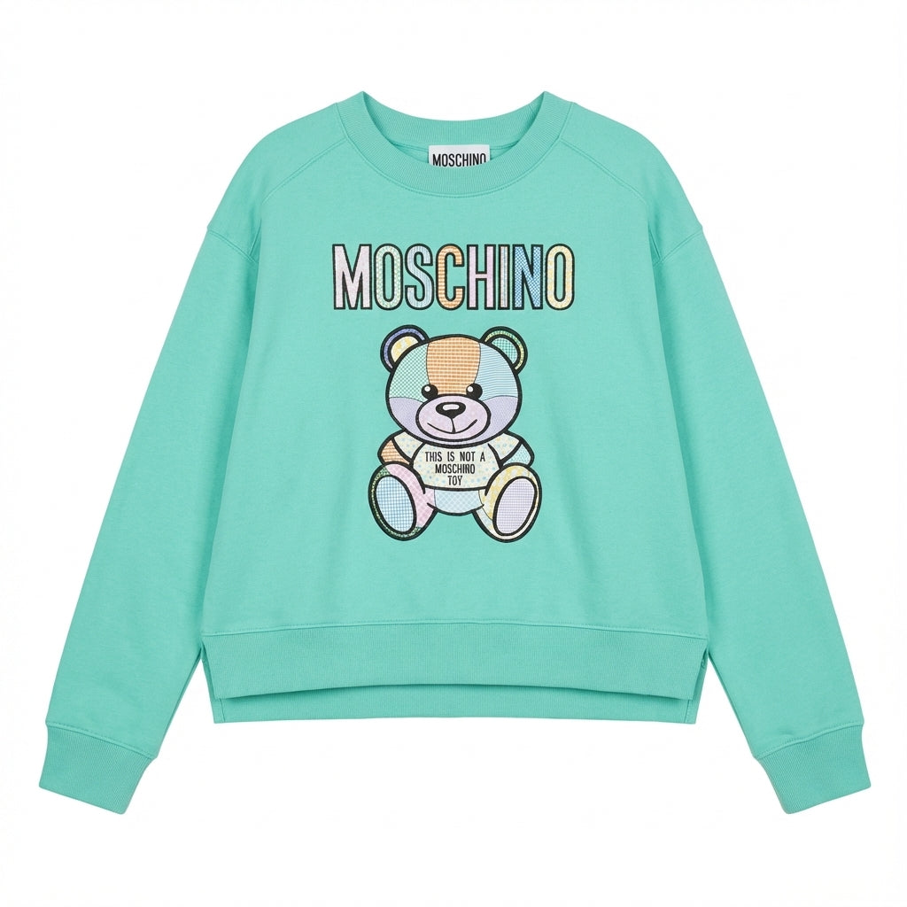 Moschino Sweatshirt featuring teddy bear graphic available at Lestyle Boutique Melbourne