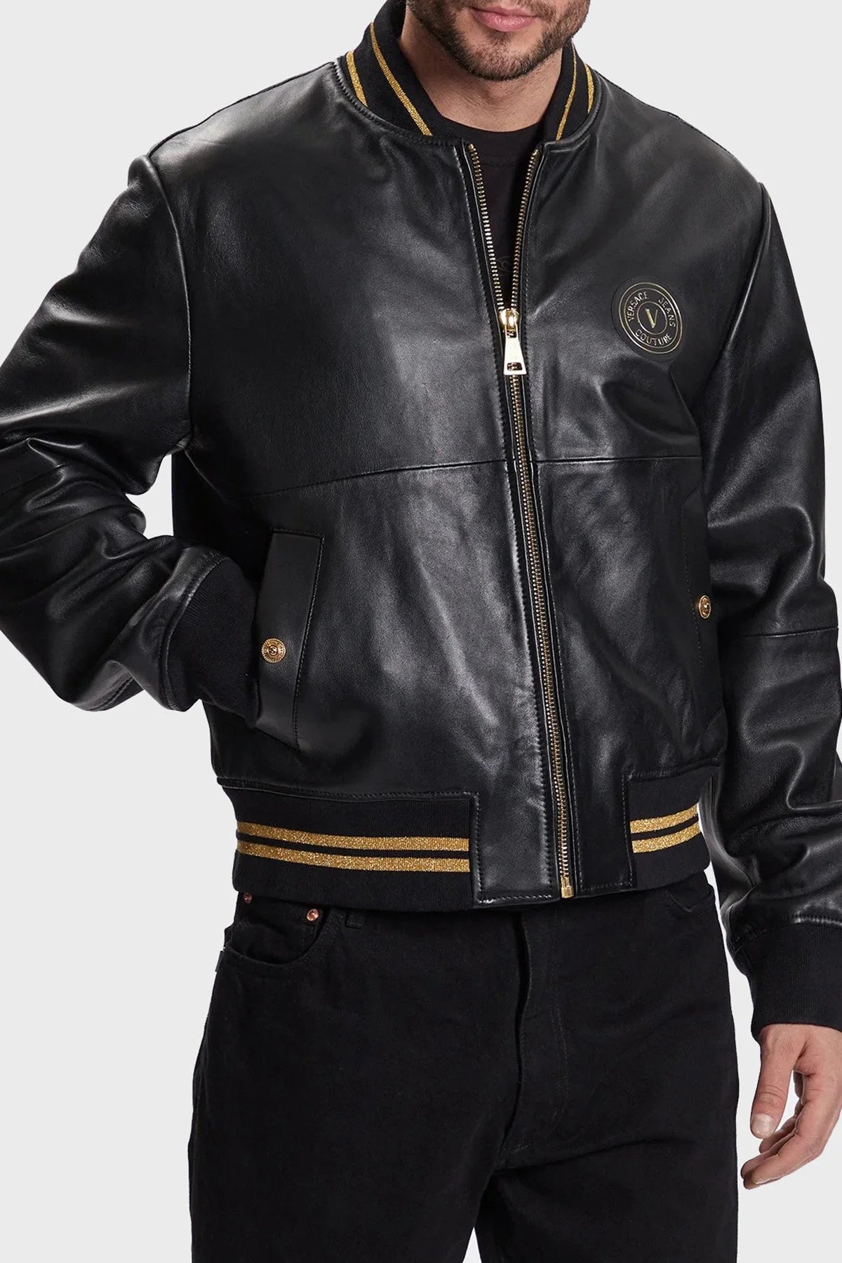 Versace Jeans Couture V-emblem jacket with V-Emblem chest patch available at Lestyle Boutique Melbourne