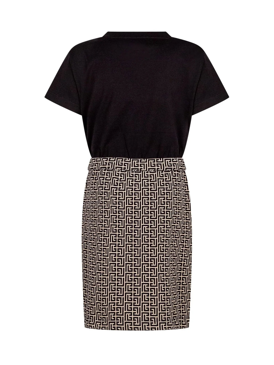 Balmain Kids Crew Neck Logo Dress featuring logo available at Lestyle Boutique Melbourne