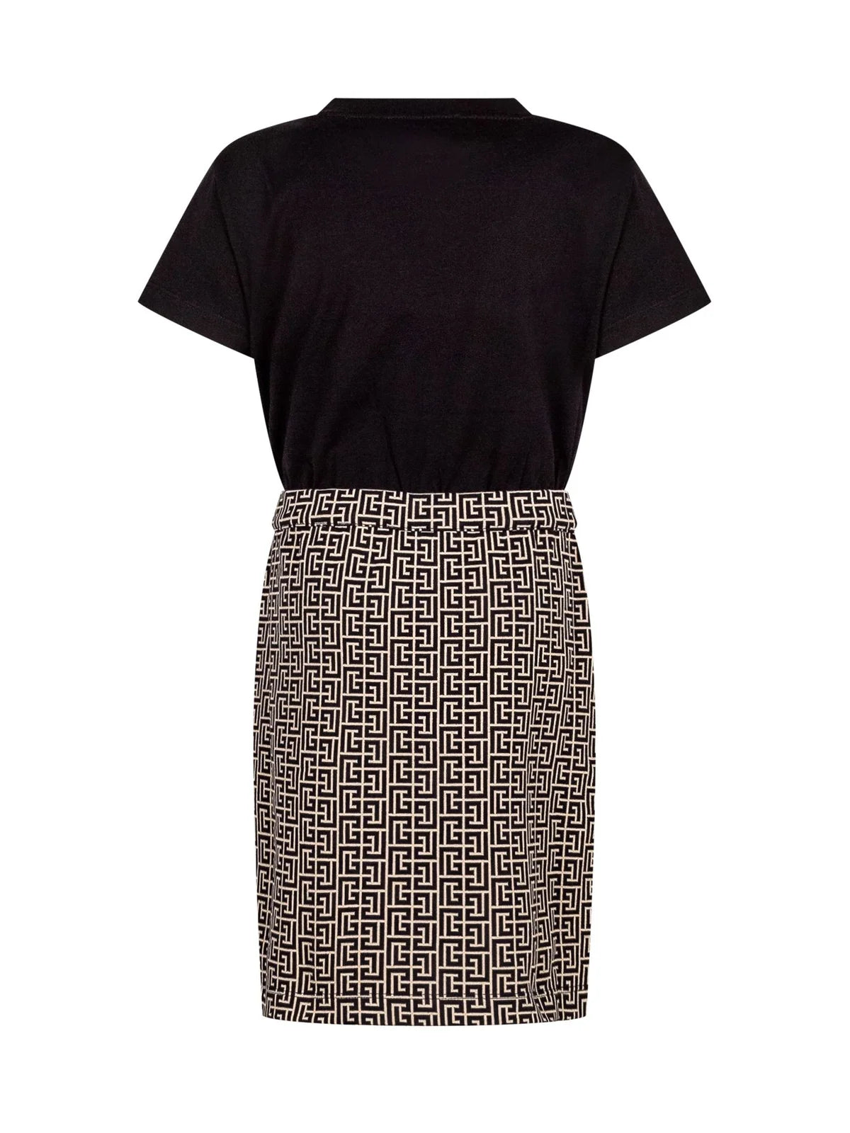 Balmain Kids Crew Neck Logo Dress featuring logo available at Lestyle Boutique Melbourne
