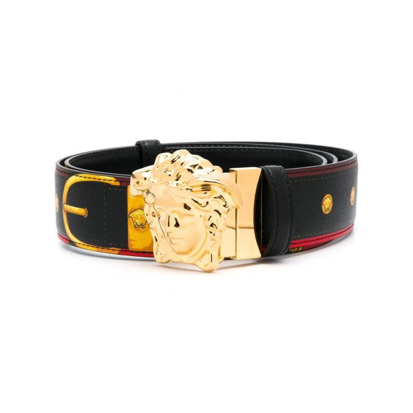 Versace belt with gold Medusa head buckle available at Lestyle Boutique Melbourne