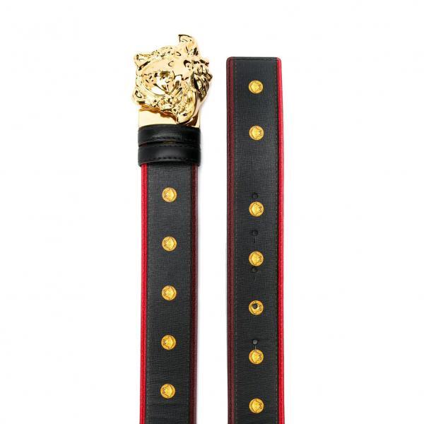 Versace belt with gold Medusa head buckle available at Lestyle Boutique Melbourne