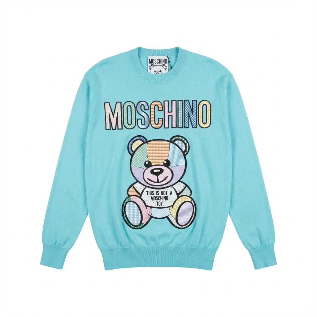 MOSCHINO sweatshirt with graphic teddy bear print available at Lestyle Boutique Melbourne