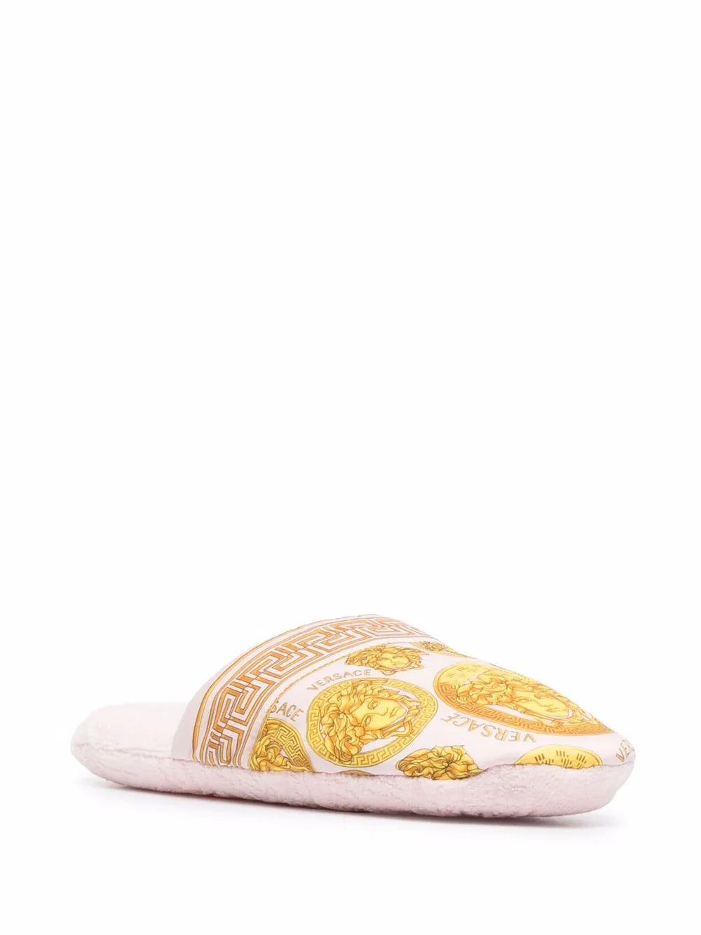 Versace Printed Slides featuring pink pineapple print available at Lestyle Boutique Melbourne