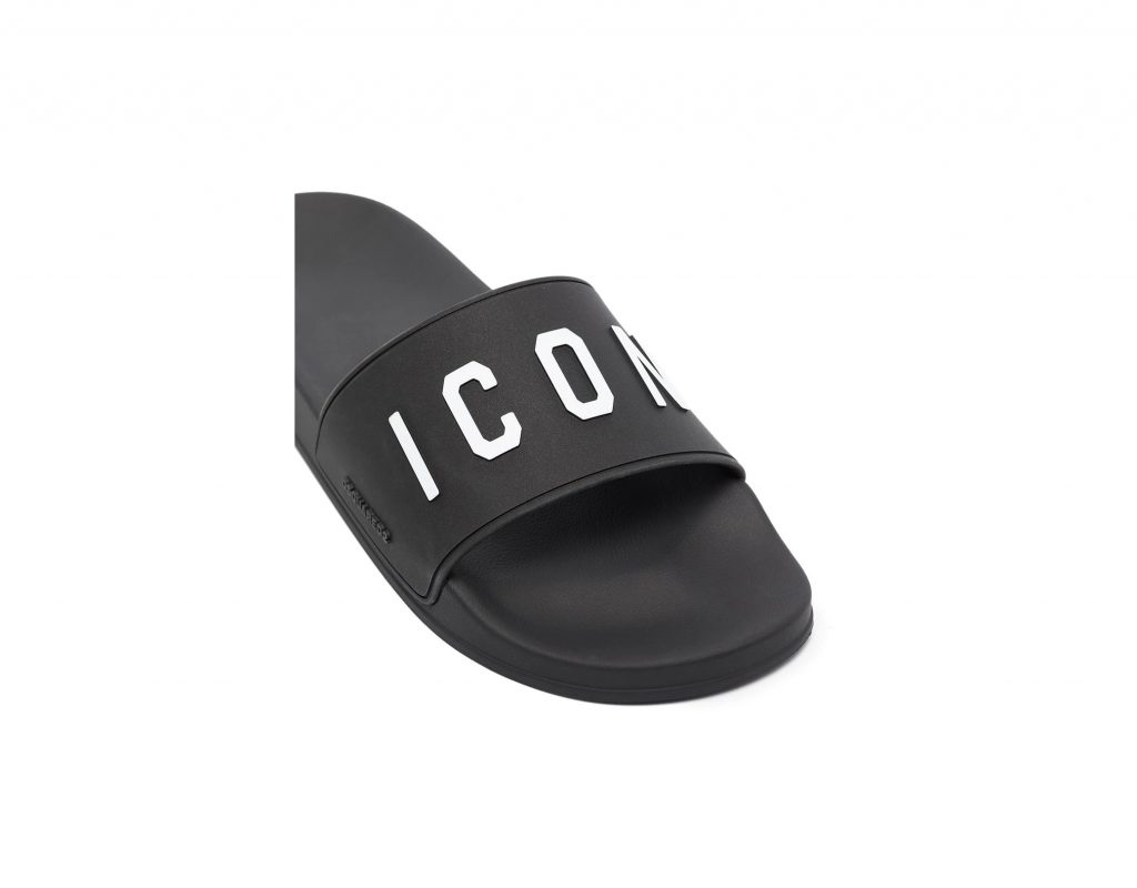 DSQUARED2 SLIDES featuring LOGO-PRINT strap available at Lestyle Boutique Melbourne