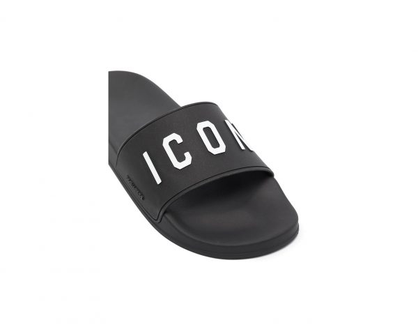 DSQUARED2 slides with logo print, perfect for casual wear, available at Lestyle Boutique Melbourne
