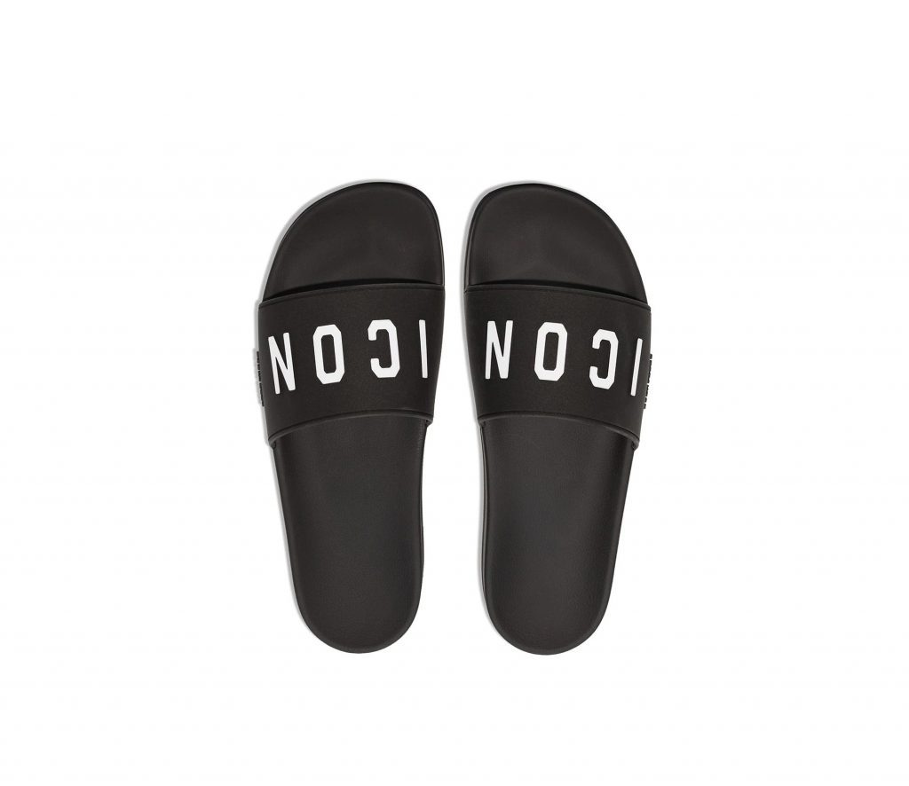 DSQUARED2 SLIDES featuring LOGO-PRINT strap available at Lestyle Boutique Melbourne