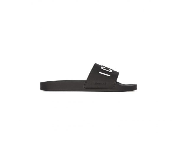 DSQUARED2 slides with logo print, perfect for casual wear, available at Lestyle Boutique Melbourne