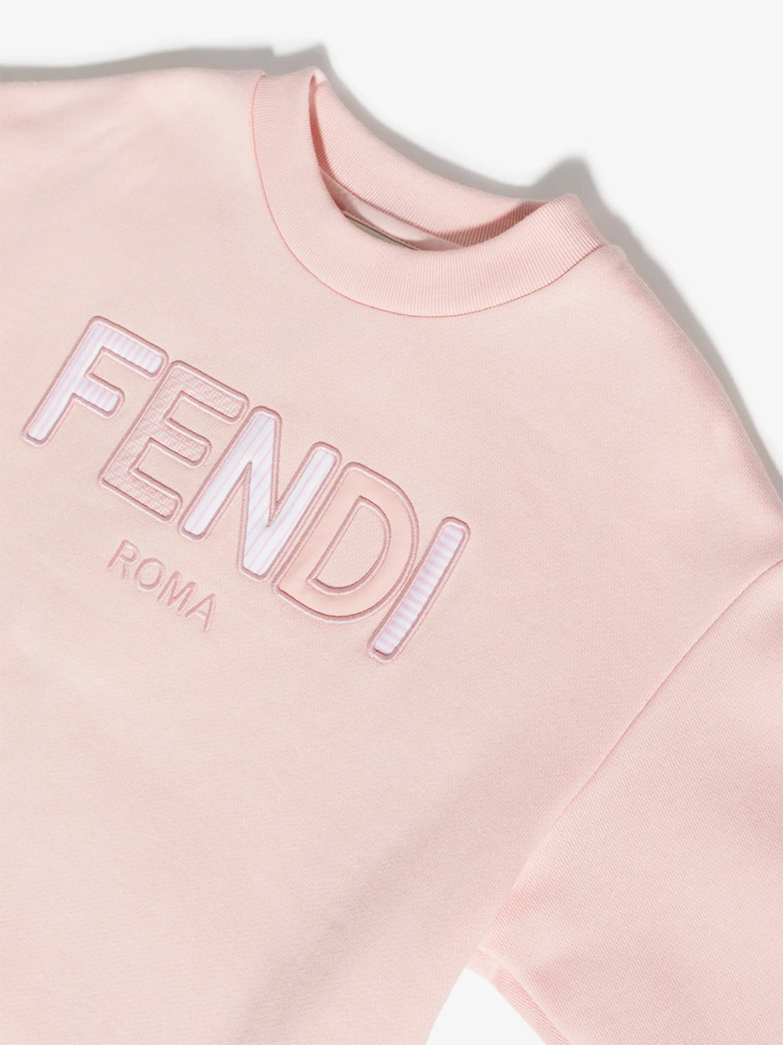Fendi Kids Sweatshirt featuring embossed FENDI Roma logo across chest available at Lestyle Boutique Melbourne