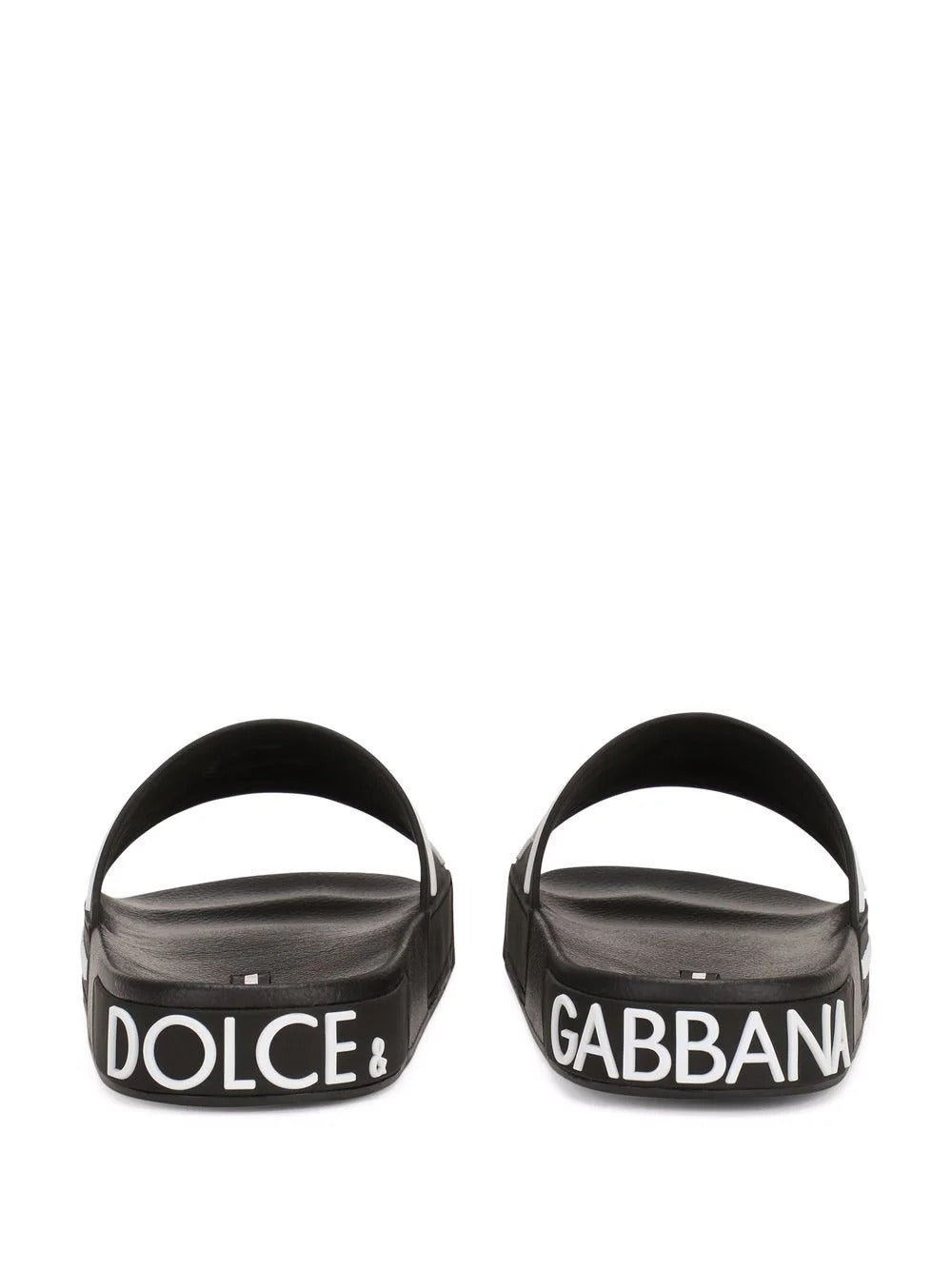 Dolce & Gabbana logo-strap slides featuring logo-print strap, available at Lestyle Boutique Melbourne