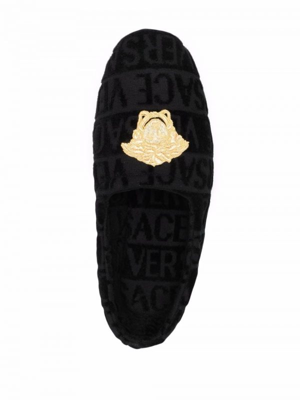 Versace Slippers featuring monogram Medusa motif available at Lestyle Boutique Melbourne