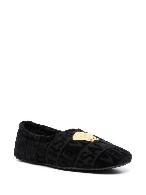 Versace Slippers featuring monogram Medusa motif available at Lestyle Boutique Melbourne