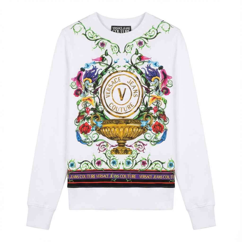 Versace Jeans Couture sweatshirt featuring ornate medallion graphic available at Lestyle Boutique Melbourne