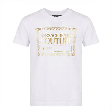 Versace Jeans Couture T-Shirt with gold foil logo print available at Lestyle Boutique Melbourne