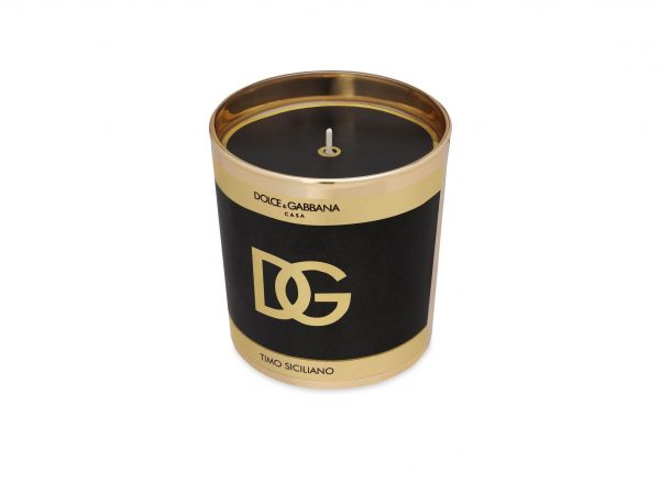Dolce & Gabbana scented candle with thyme scent, gold tone and black design, available at Lestyle Boutique Melbourne