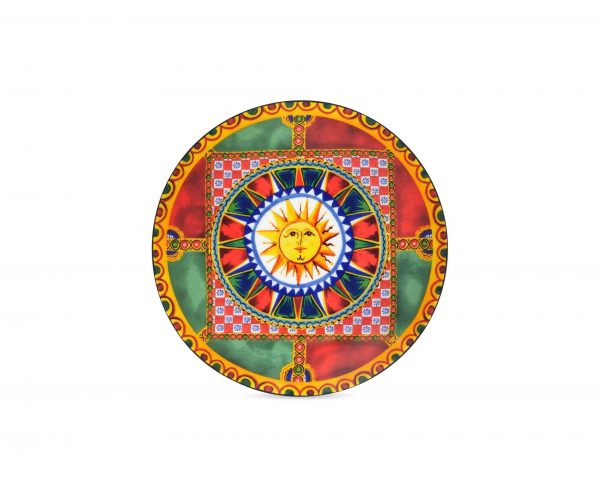 Dolce & Gabbana plate featuring multicolour porcelain design, available at Lestyle Boutique Melbourne