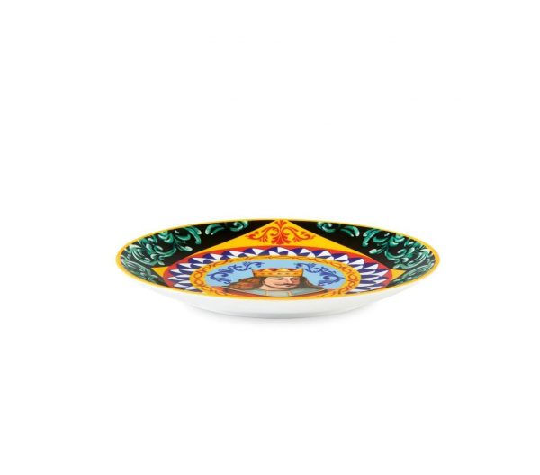 Dolce & Gabbana plate with multicolour design, crafted from porcelain. Available at Lestyle Boutique Melbourne