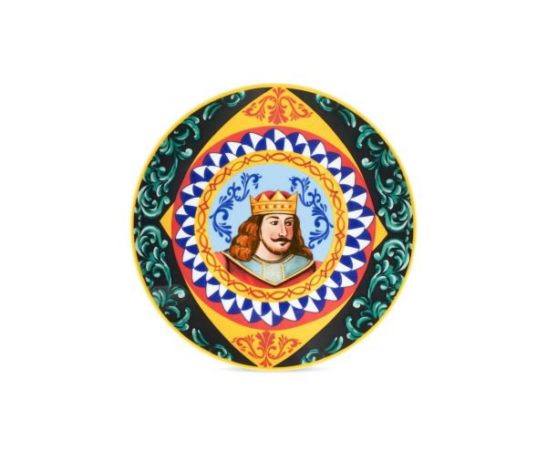 Dolce & Gabbana plate with multicolour design, crafted from porcelain. Available at Lestyle Boutique Melbourne