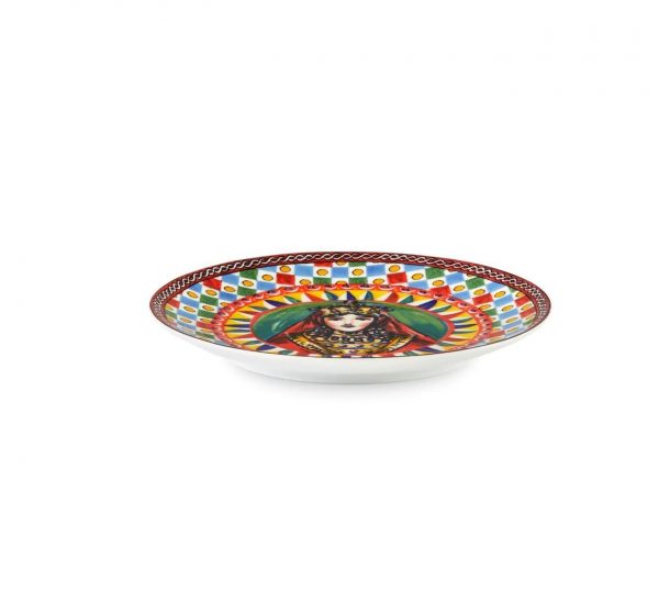 Dolce & Gabbana plate with multicolour design, perfect for elegant dining, available at Lestyle Boutique Melbourne