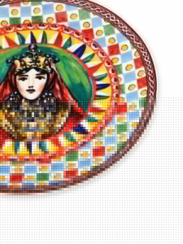 Dolce & Gabbana plate with multicolour design, perfect for elegant dining, available at Lestyle Boutique Melbourne